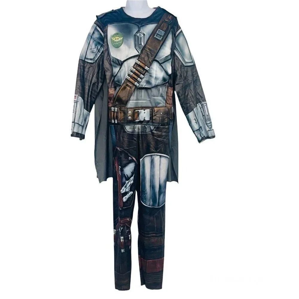 Star Wars Child Size L Costume Mandalorian Gray Black Halloween Dress Up